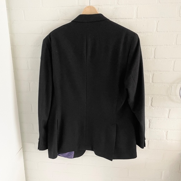 Ted Baker Men’s Blazer Endurance Terrance SPJ Wool Cashmere Tweed Black 46R - Picture 7 of 12